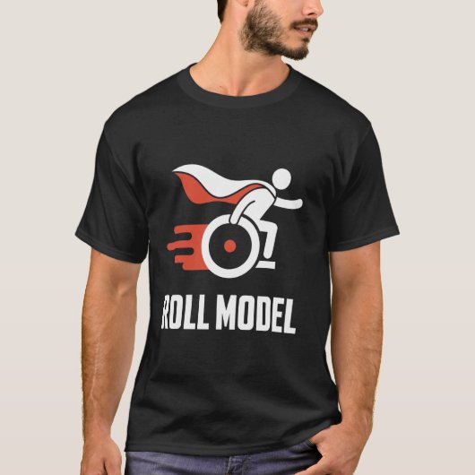 Rolstoel Gehandicapten Rolmodel T-shirt (Voorkant)
