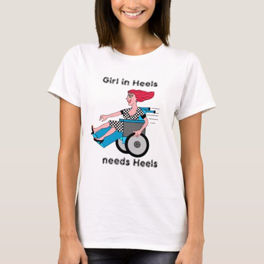 rolstoel Girl rolt terug T-shirt (Voorkant)