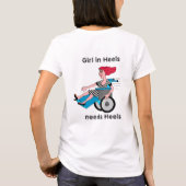 rolstoel Girl rolt terug T-shirt (Achterkant)