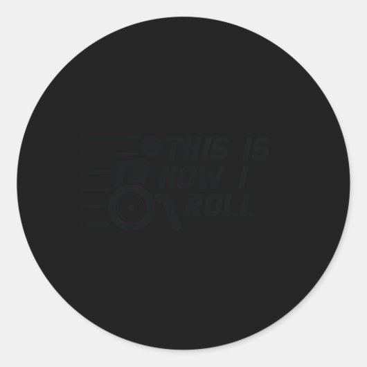 Rolstoel Handicap Mensen rijden Ronde Sticker (Voorkant)