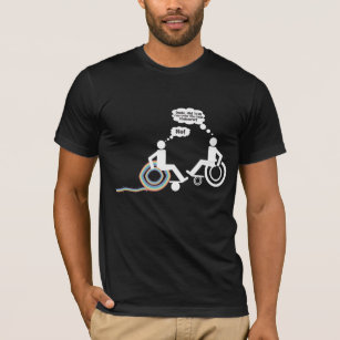 Rolstoel Joke Disability Unicorn Handicap Humor T-shirt