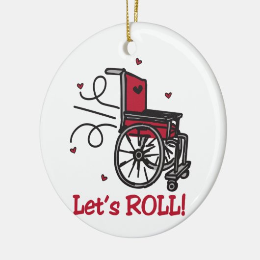 Rolstoel Keramisch Ornament (Links)