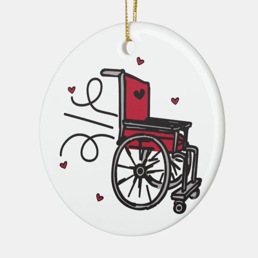 Rolstoel Keramisch Ornament (Links)