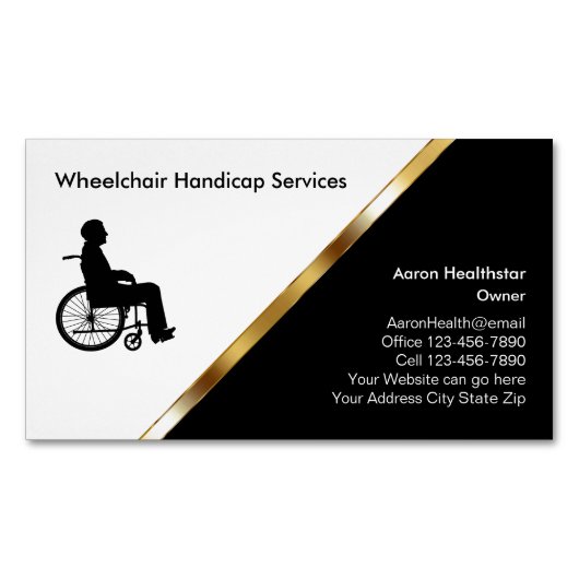 Rolstoel Medisch Visitekaartje Magneten (Voorkant)