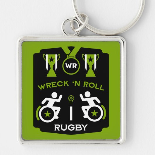 Rolstoel Murderball Sportkleding Sleutelhanger (Voorkant)