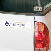 Rolstoel Onzichtbare ziekte Bumpersticker (Op Truck)