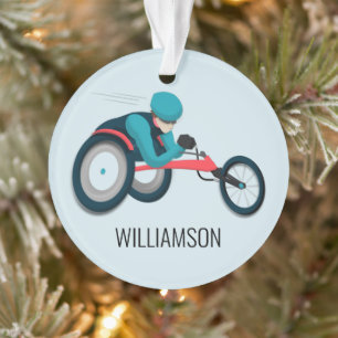 Rolstoel racen ornament