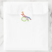 rolstoel ronde sticker (Tas)