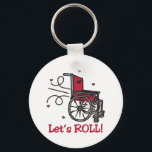 Rolstoel Sleutelhanger<br><div class="desc">Als iedereen zegt dat het niet kan,  zegt vastberadenheid: "JA JE KUNT</div>
