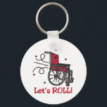 Rolstoel Sleutelhanger<br><div class="desc">Als iedereen zegt dat het niet kan,  zegt vastberadenheid: "JA JE KUNT</div>