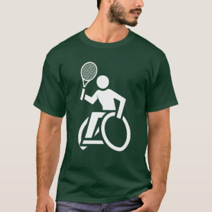 Rolstoel Sportennis retro grappig T-shirt