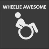 Rolstoel Super Rolstoel Sticker (Voorkant)