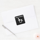 Rolstoel Super Rolstoel Vierkante Sticker (Envelop)