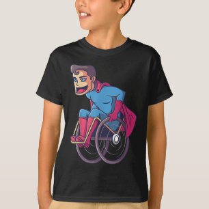 Rolstoel superheld I geamputeerde handicap T-shirt