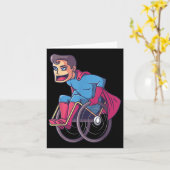 Rolstoel Superheld Ik ben gehandicapt Gehandicapth Kaart (Gele Bloem)