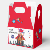 Rolstoel superheld meisje Flying Hero Birthday Bedankdoosjes (Geopend)