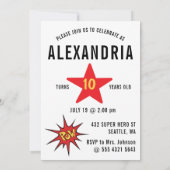 Rolstoel Superheld Meisje 💥 Flying Hero Verjaarda Kaart (Achterkant)