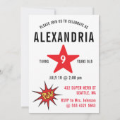 Rolstoel Superheld Meisje 💥 Flying Hero Verjaarda Kaart (Achterkant)