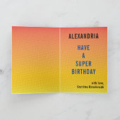 Rolstoel Superheld Meisje 💥 Flying Hero Verjaarda Kaart (Binnen)