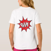 Rolstoel Superheld Meisje 💥 Flying Hero Verjaarda T-shirt (Achterkant)