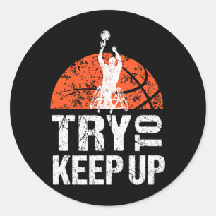 Rolstoelatleet T basketbalspeler proberen te houde Ronde Sticker