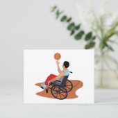 rolstoelbasketbal briefkaart (Staand voorkant)