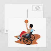 rolstoelbasketbal briefkaart (Voorkant / Achterkant)