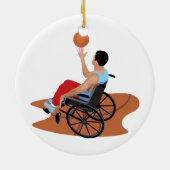rolstoelbasketbal keramisch ornament (Achterkant)