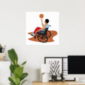 rolstoelbasketbal poster (Thuiskantoor)