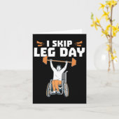 Rolstoelbodybuilder - Ik Skip Leg Day Kaart (Gele Bloem)