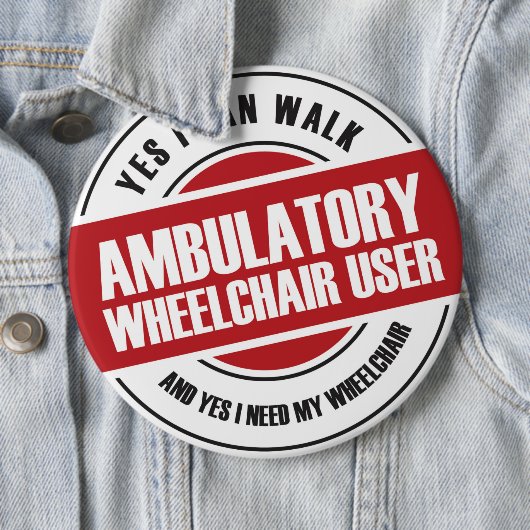 Rolstoelgebruiker Ronde Button 6,0 Cm (In situ)