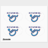 Rolstoelhouding! Ovale Sticker (Vel)