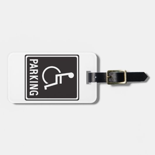 Rolstoelparkeersymbool Bagagelabel (Voorkant horizontaal)