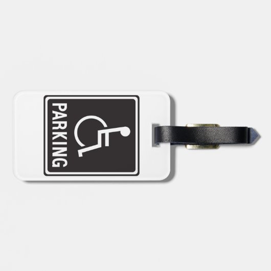 Rolstoelparkeersymbool Bagagelabel (Achterkant horizontaal)