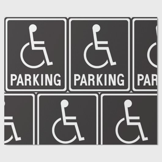 Rolstoelparkeersymbool Cadeaupapier (Vlak)