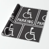 Rolstoelparkeersymbool Cadeaupapier (Uitgerold)