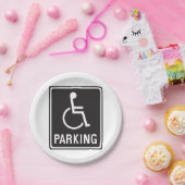 Rolstoelparkeersymbool Papieren Bordje (Feest)