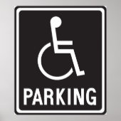 Rolstoelparkeersymbool Poster (Voorkant)