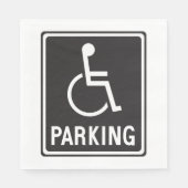 Rolstoelparkeersymbool Servet (Voorkant)