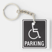 Rolstoelparkeersymbool Sleutelhanger (Voorkant)