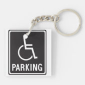 Rolstoelparkeersymbool Sleutelhanger (Achterkant)