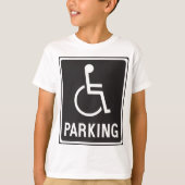 Rolstoelparkeersymbool T-shirt (Voorkant)