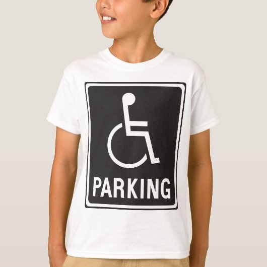 Rolstoelparkeersymbool T-shirt (Voorkant)