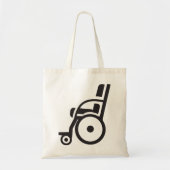 Rolstoelpictogram Canvas tas (Voorkant)