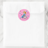 Rolstoelprinses Ronde Sticker (Tas)