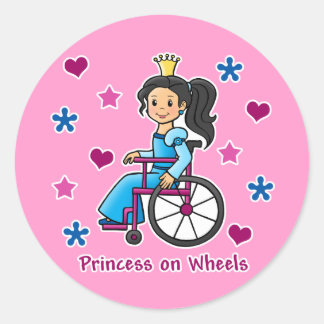 Rolstoelprinses Ronde Sticker