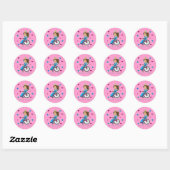 Rolstoelprinses Ronde Sticker (Vel)
