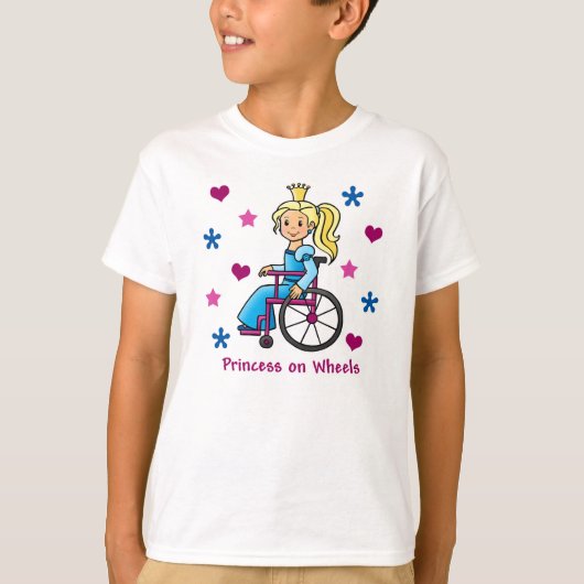 Rolstoelprinses T-shirt (Voorkant)