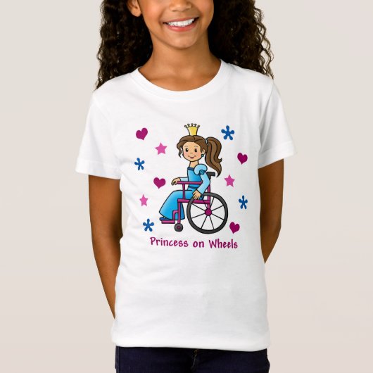 Rolstoelprinses T-shirt (Voorkant)