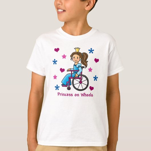Rolstoelprinses T-shirt (Voorkant)